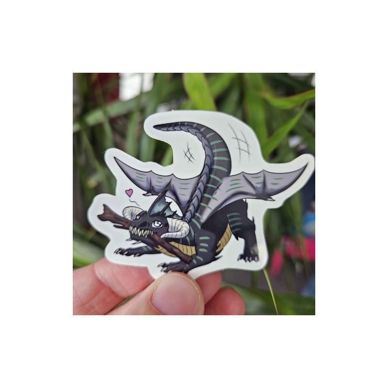 Sticker Dragon Noir
