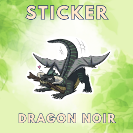 Sticker Dragon Noir
