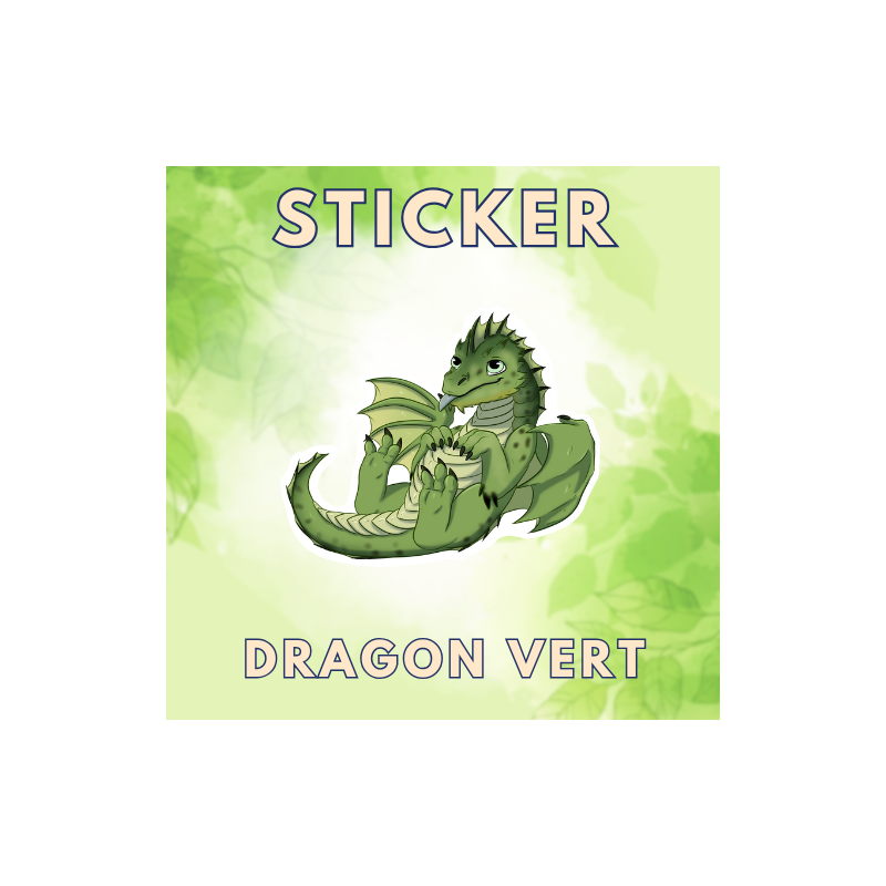 Sticker Dragon Vert