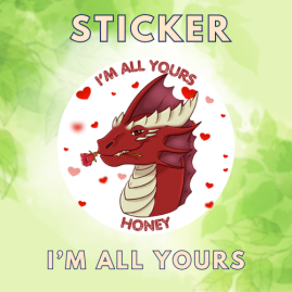 Sticker Dragon Amoureux